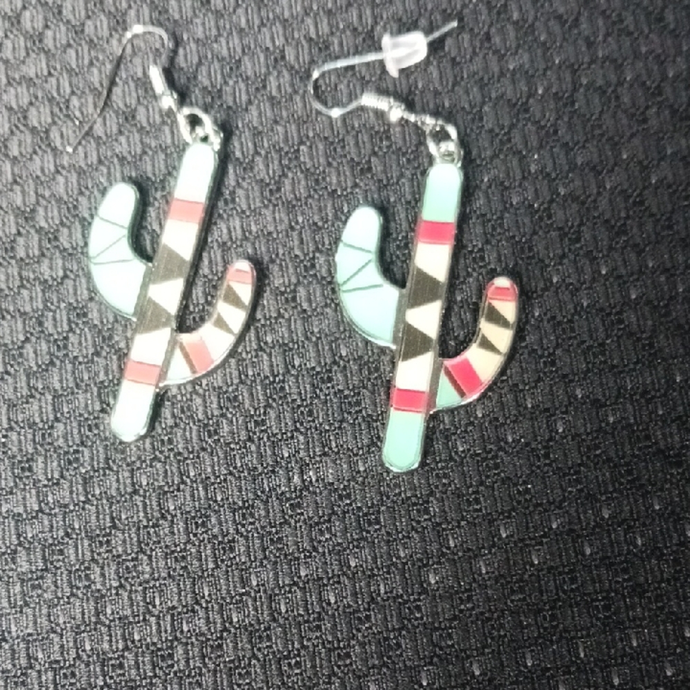 Colorful Cactus Earrings